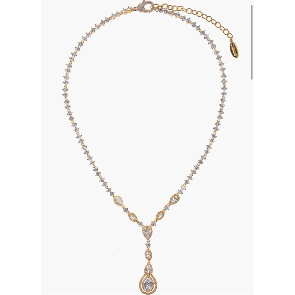 ZAXIE By Stefanie Taylor Cubic Zirconia Lariat Necklace